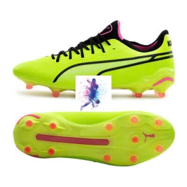 Puma King Ultimate FG – Xanh Neon – 107097-01